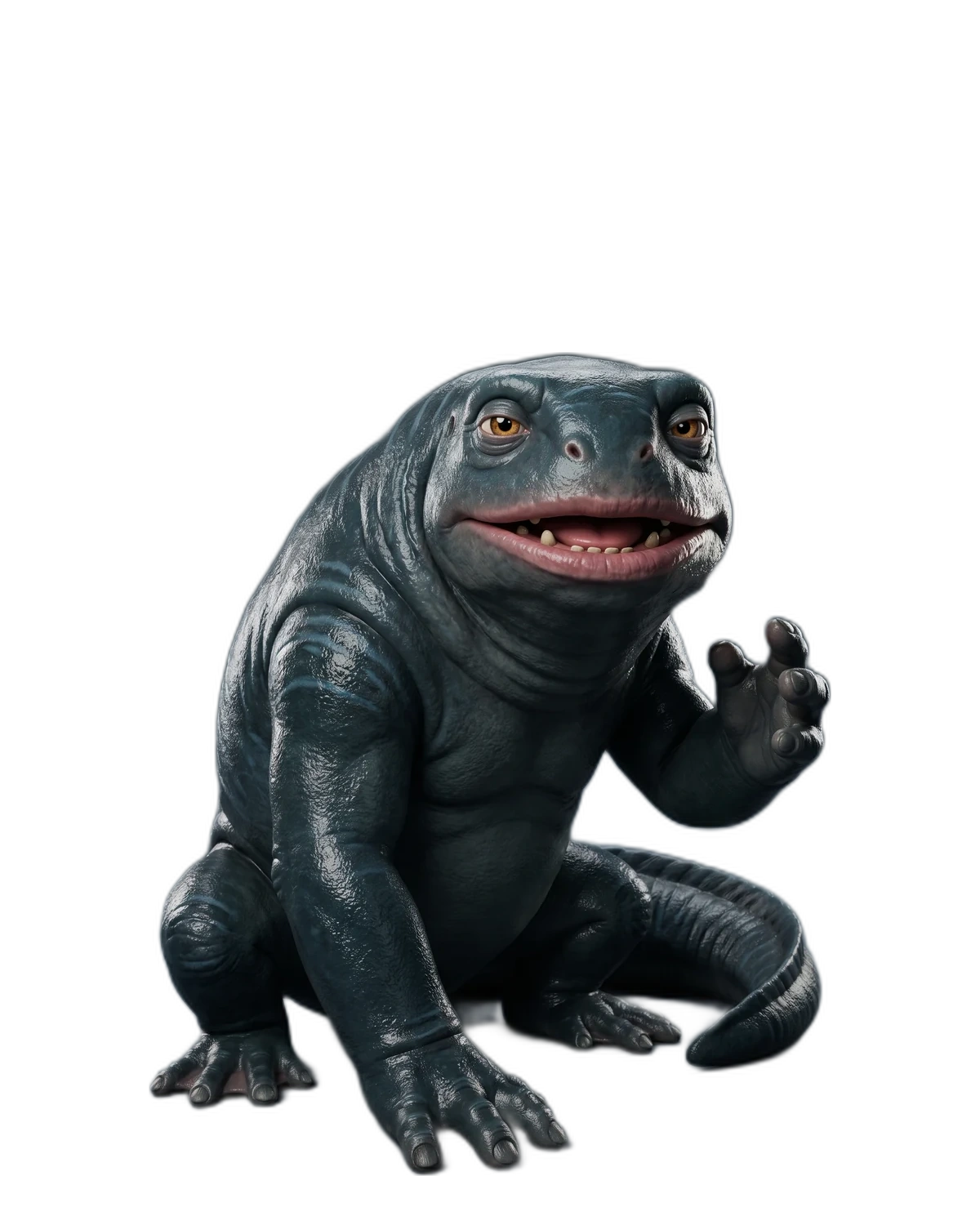Moru, full-body character portrait